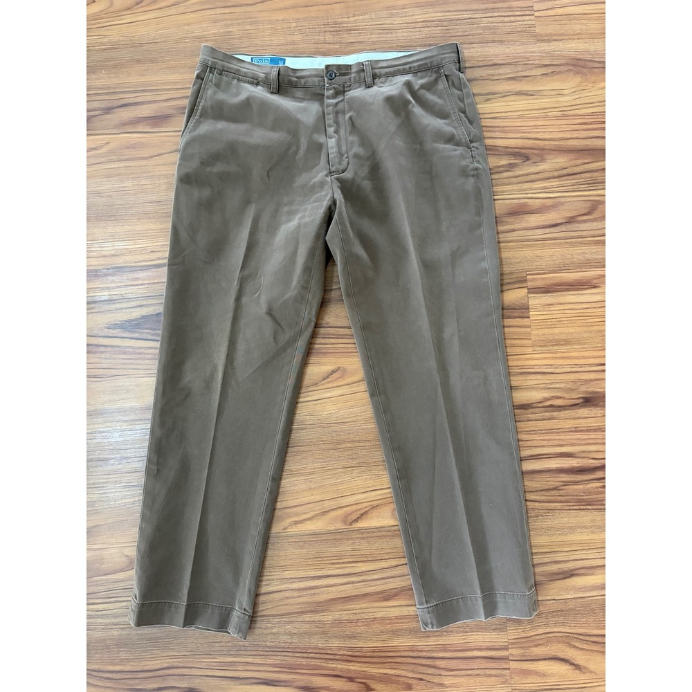 Polo Ralph Lauren Preston Pant Mens 40x32 Brown Cotton Chino Classic Fit